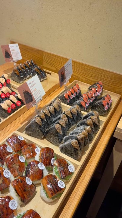 Chamon - Just a quick view of what they have for onigiri. - Japanese Near Me - Las Vegas, Nevada