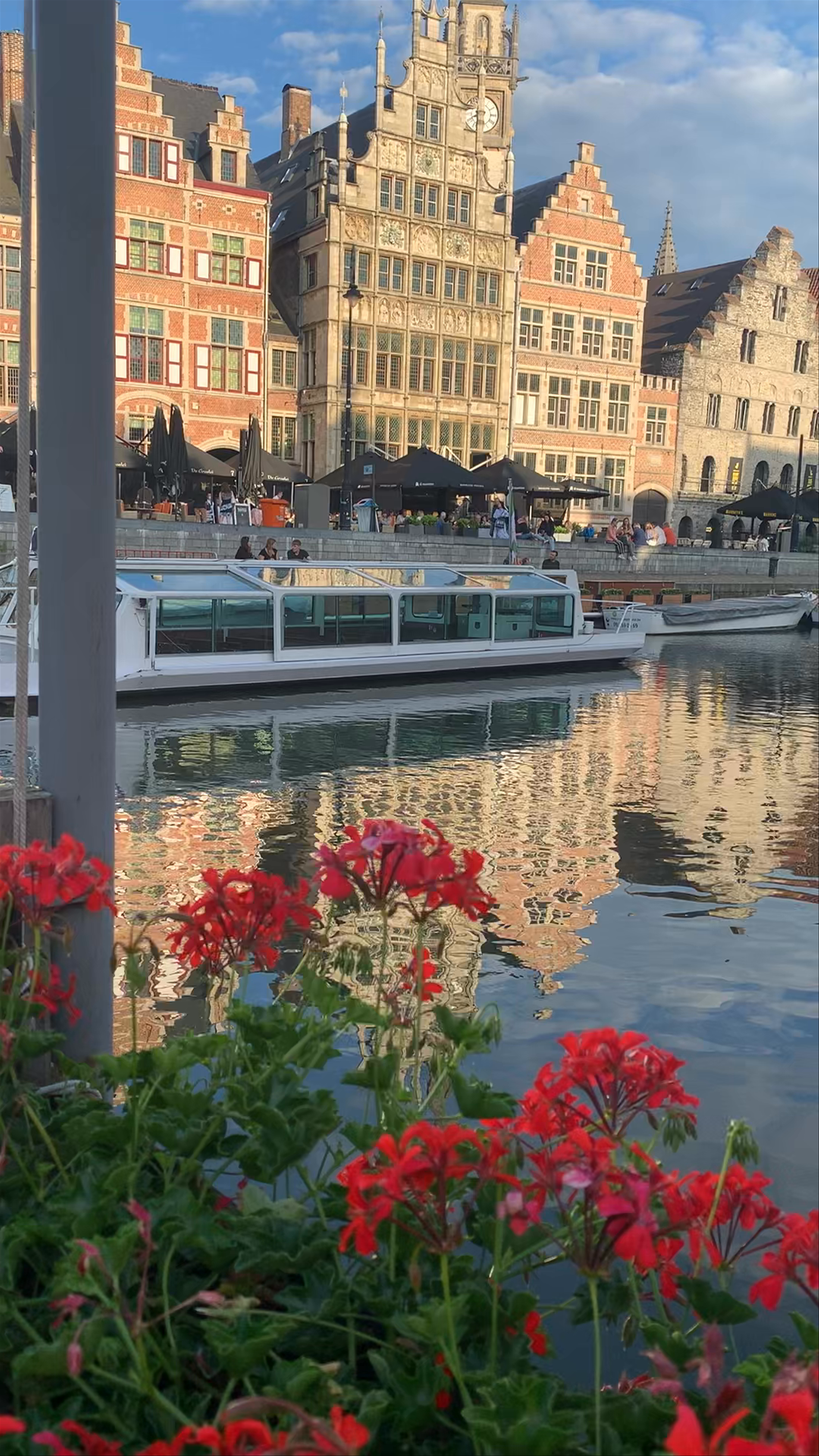 Golden Hour Reflections at Graslei, Ghent