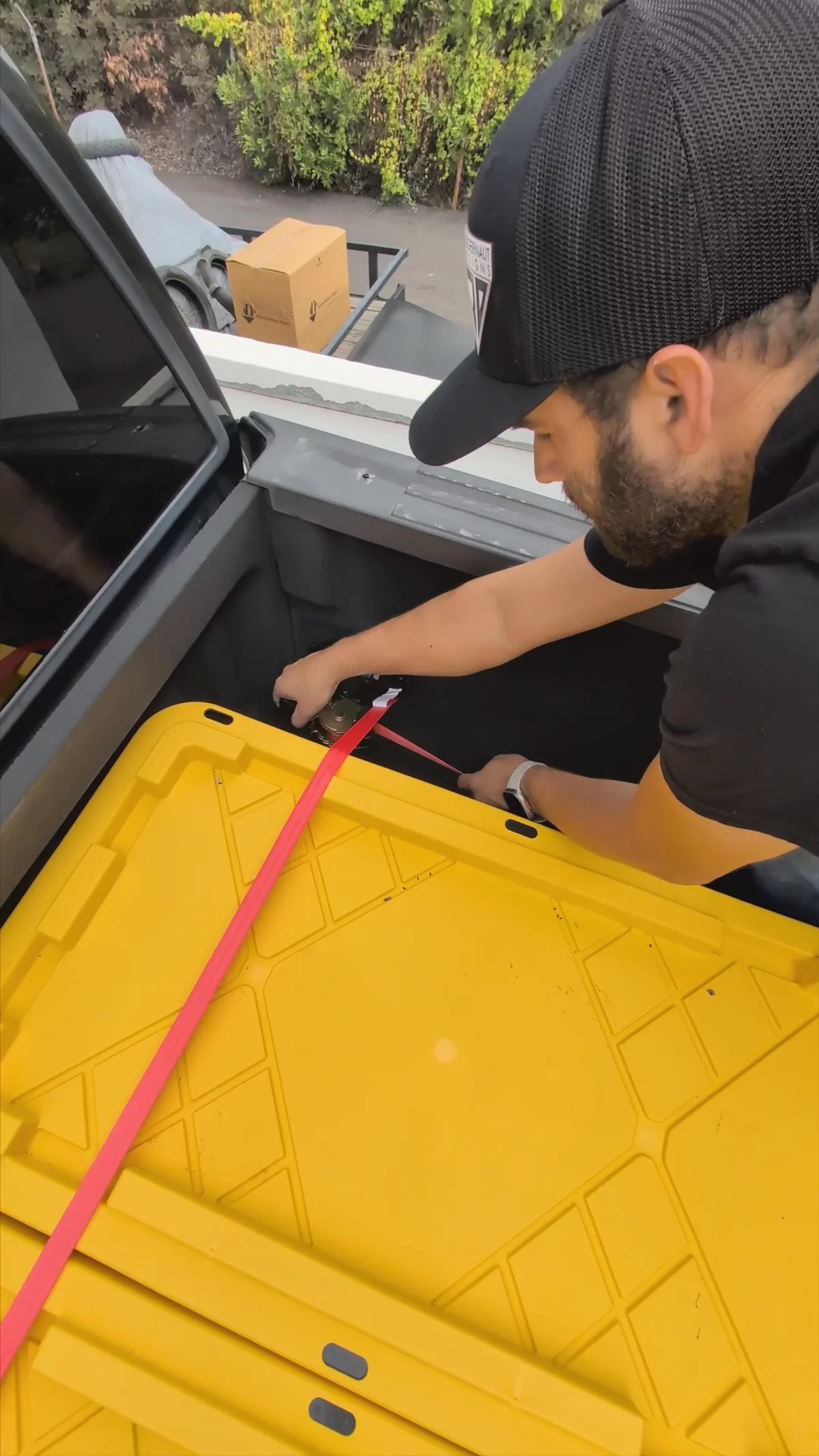 Ultimate Retractable Ratchet Straps® for Ford (Non-BoxLink) in action