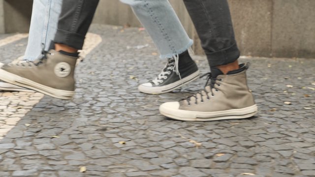 Sneakers walking
