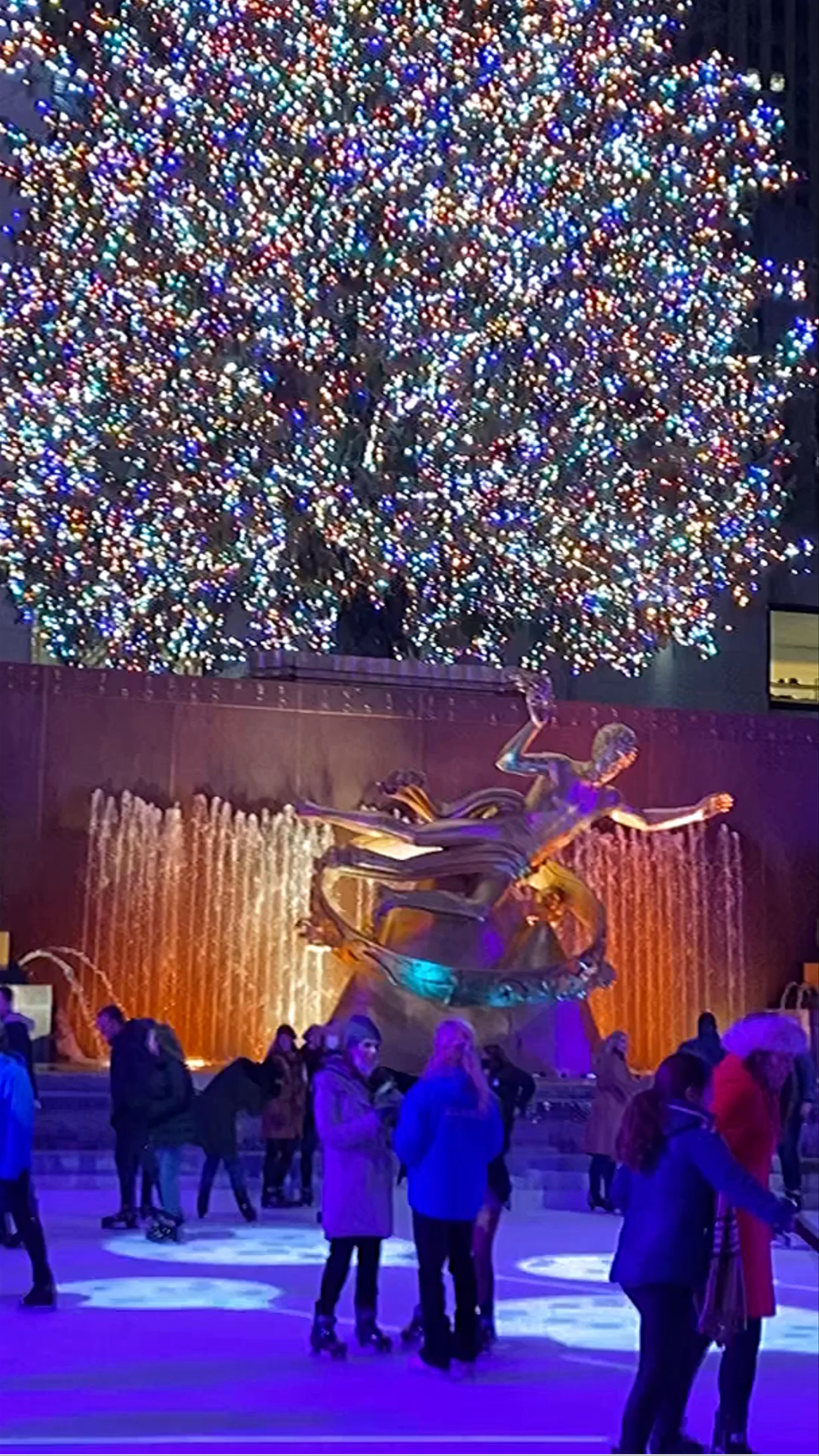 Festive Magic at Rockefeller Center Ice Rink and Christmas Tree, New York City