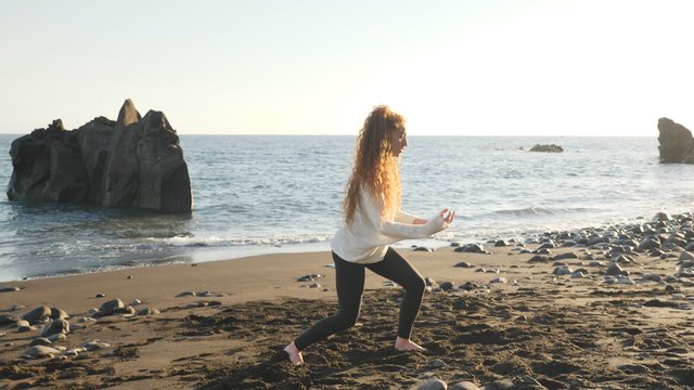 Dancing at the beach 