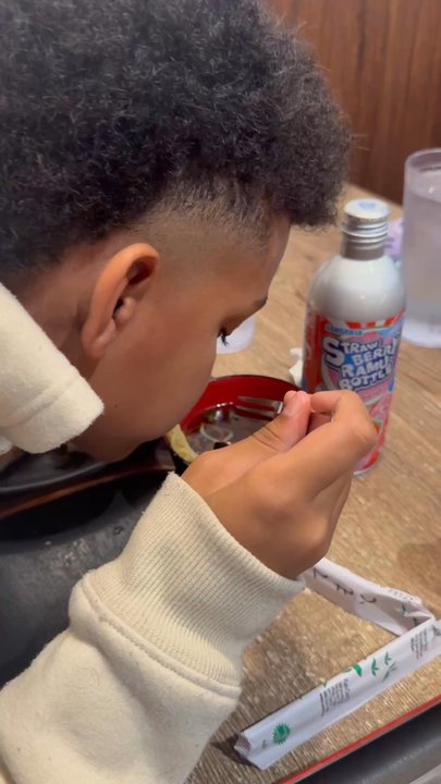 Ramen Hakata - Lil man trying his first ramen and falling in love - Ramen Near Me - Allen, Texas