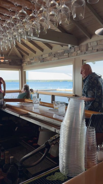 Top Deck - View from bar - New American Near Me - Baileys Harbor, Wisconsin
