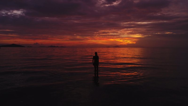 Sunset Ocean Walk poster