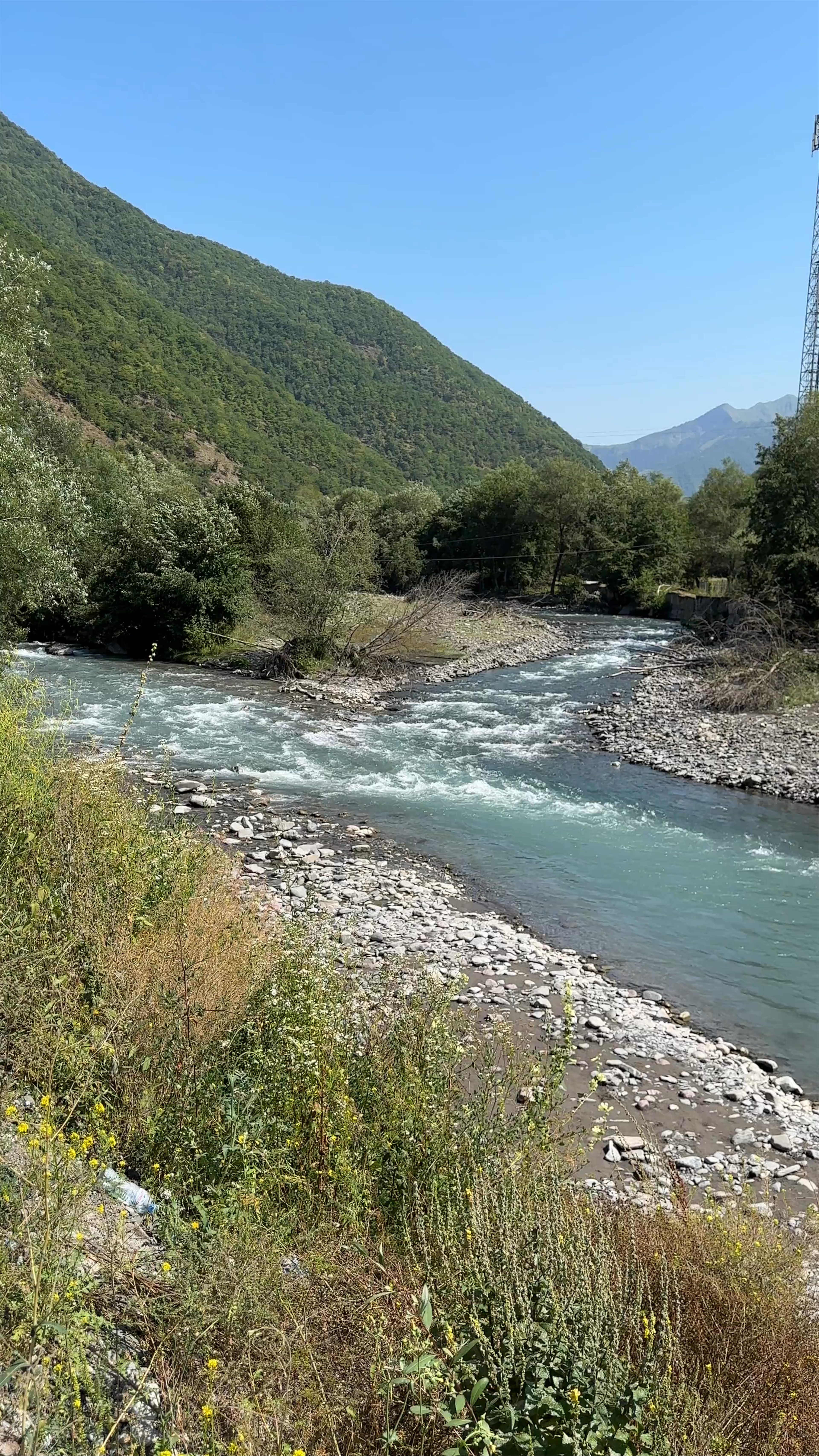 Aragvi River of Two Colors Viewpoint