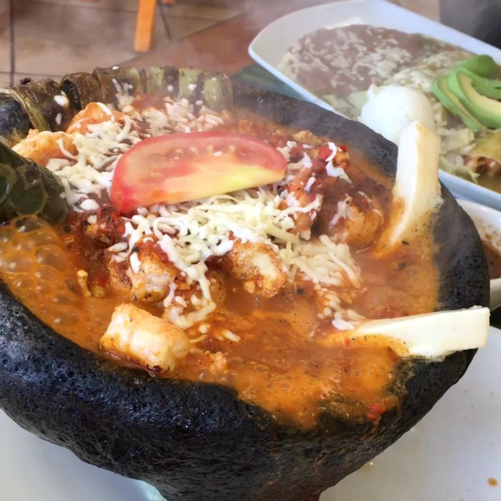 Rancho Grande Mex Grill - Molca Rancho (chicken & shrimp)...watch it sizzle! - Mexican Near Me - Bakersfield, California