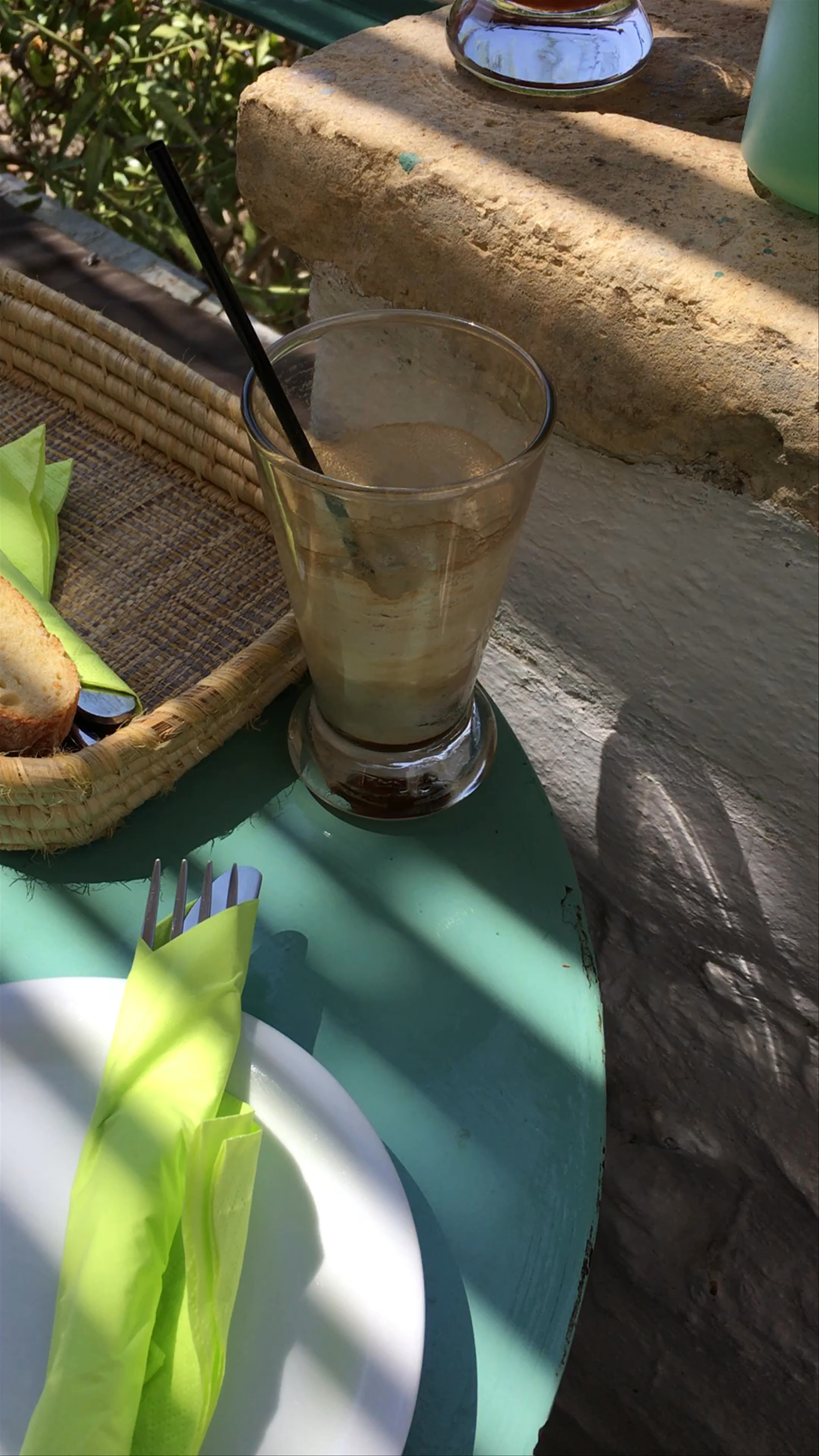 Sunlit Breakfast at Jazzmin Cafe, Chora, Naxos