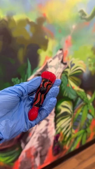 Preview pic of Midnight Glass - Chillum (Red/Black)
