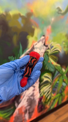 Preview pic of Midnight Glass - Chillum (Red/Black)