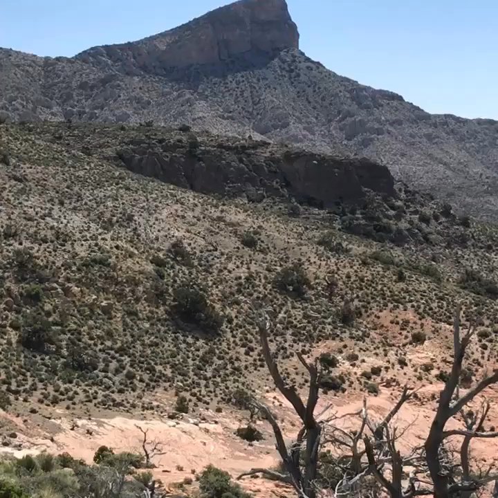 Keystone Thrust Trail - Turtlehead Peak in the distance and then the Keystone Thrust below. - Hiking Near Me - Las Vegas, Nevada