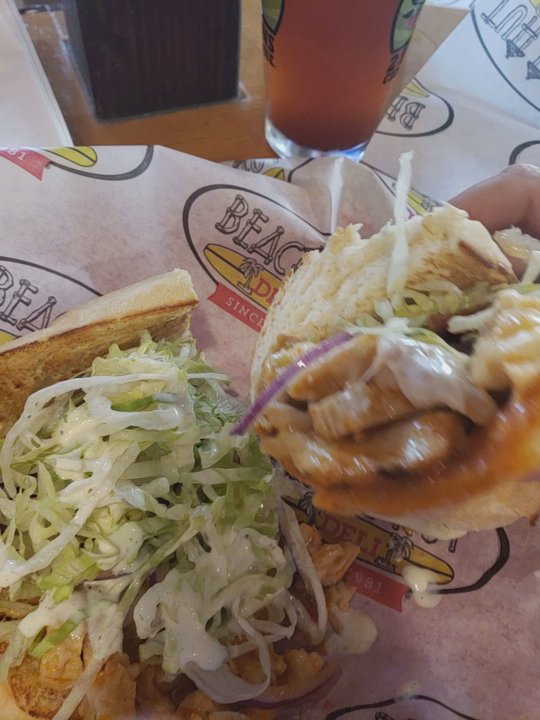 Beach Hut Deli - You can see the steam from my Sunburn Sandwich... freshly made - Delis Near Me - Oceanside, California