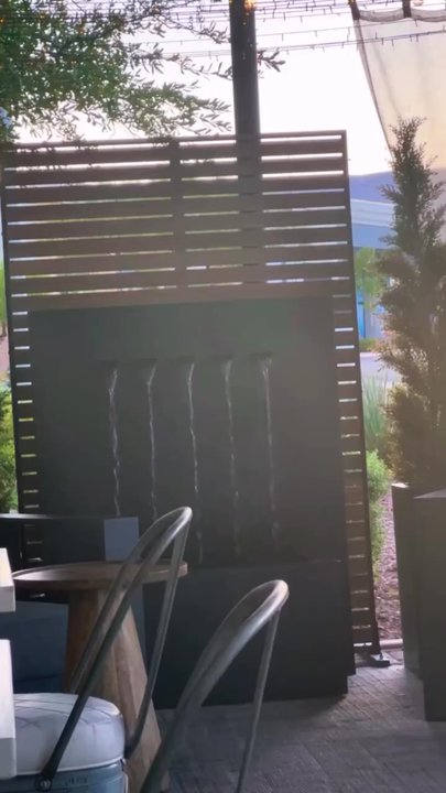 the Protein Source - Outside patio has a lovely fountain - New American Near Me - Las Vegas, Nevada