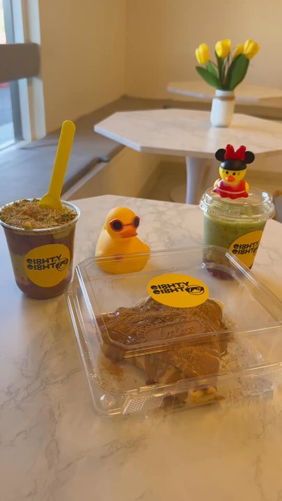 Cafe 88 - Super cute cafe and nice owner! We tried the lotus crepe, dubai cup, and the strawberry matcha and everything was a 10/10 very yummy! - Desserts Near Me - San Diego, California