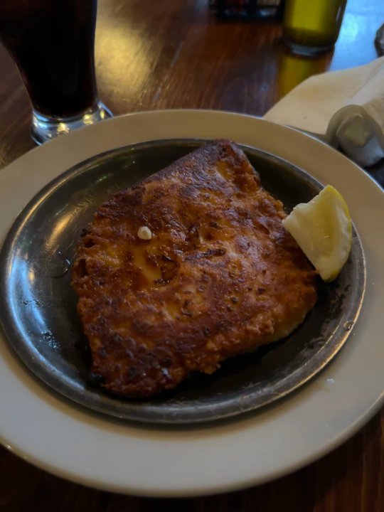 Manos Greek Restaurant - The saganaki was dry and burnt, but the baked feta was excellent. - Mediterranean Near Me - Toledo, Ohio