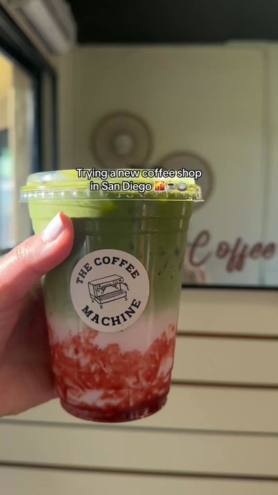 The Coffee Machine - Strawberry matcha   IG: rs.Albright TikTok: m.Albright - Coffee & Tea Near Me - San Diego, California