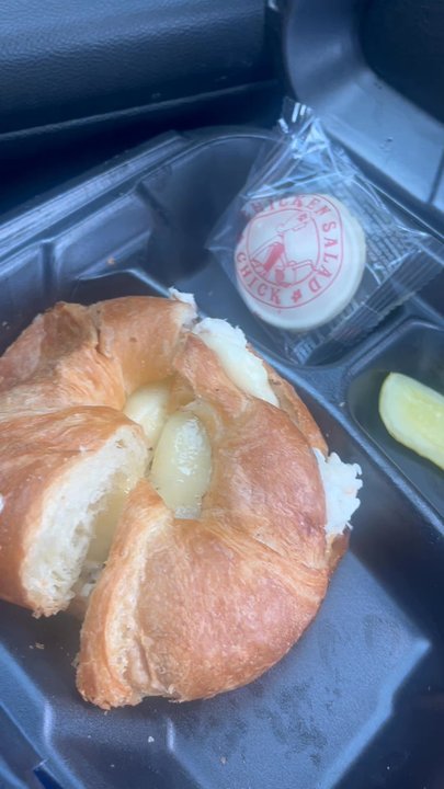 Chicken Salad Chick - really good, a must try from the melted cheese on the the croissant the juicy pickle the Buttercream Frosted Cookie yum - Salad Near Me - Summerville, South Carolina