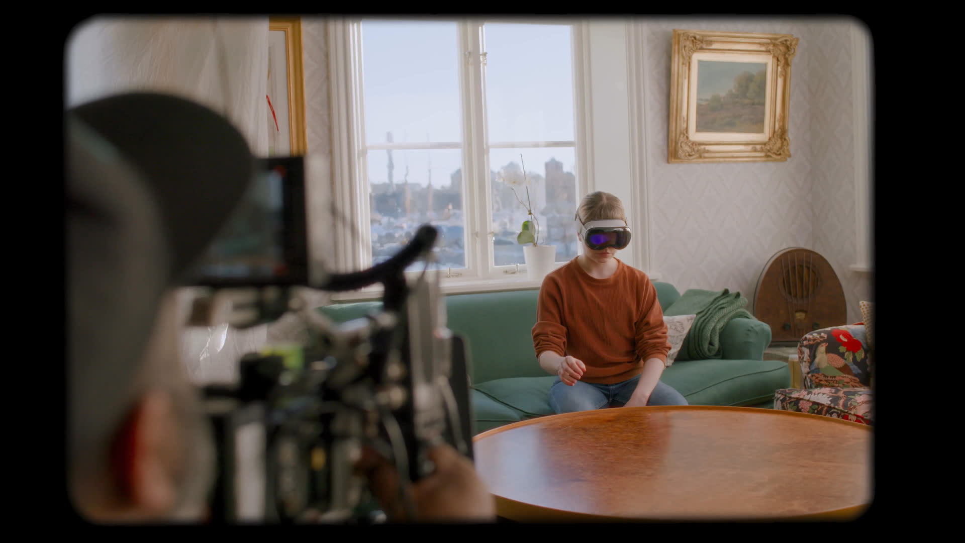 Game Room production filming a player at home