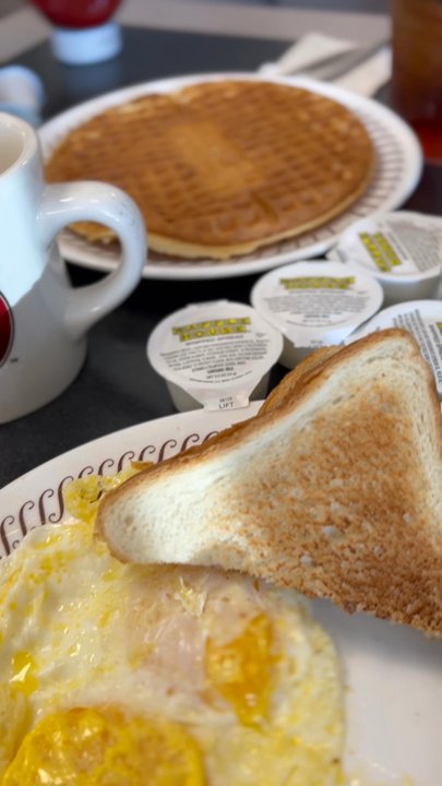 Waffle House - All Star Special - Waffle, Eggs, Toast, Hashbrowns, Bacon, & Grits. - Breakfast & Brunch Near Me - Ocoee, Florida