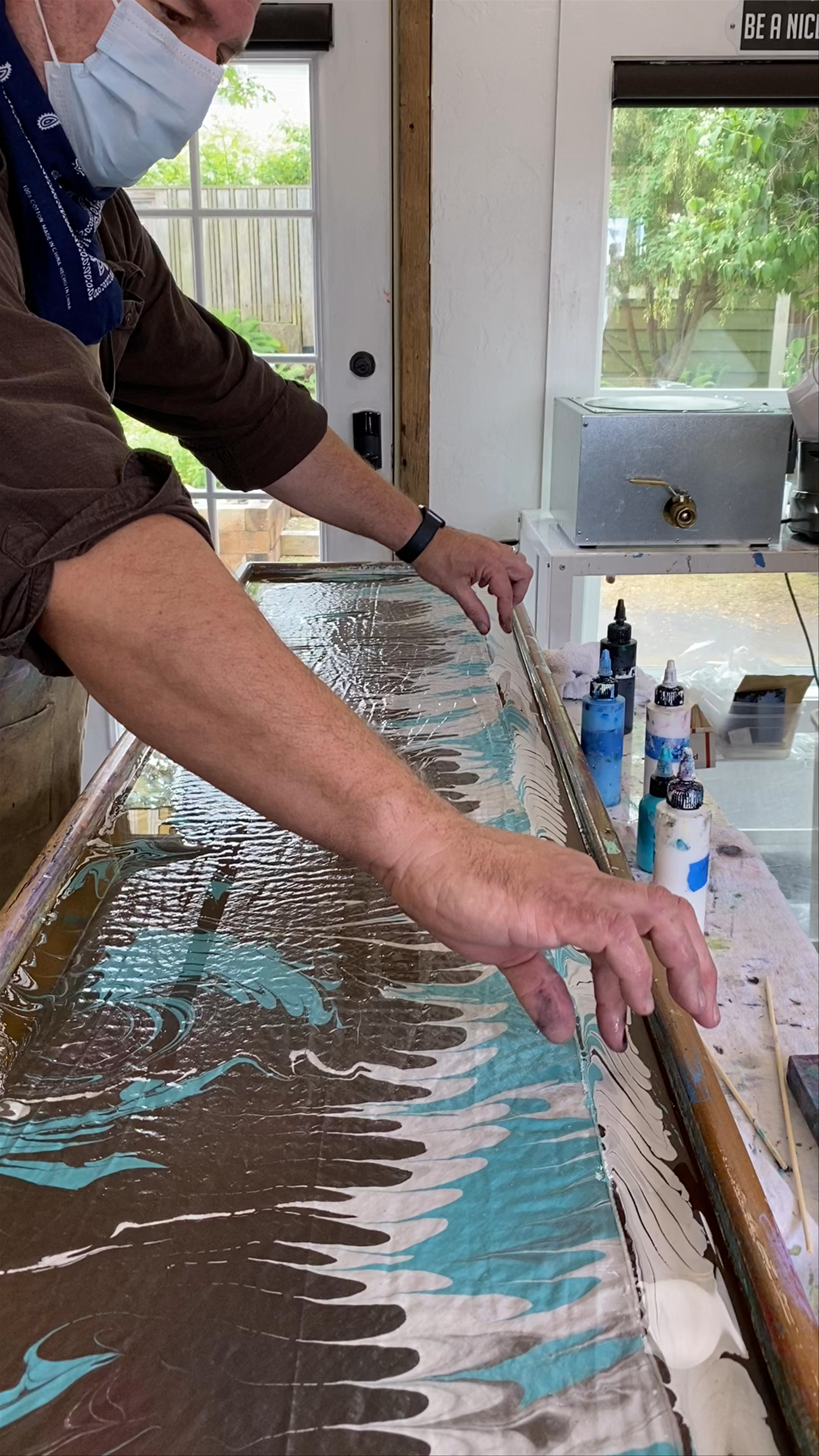 Marbley Scarf Making