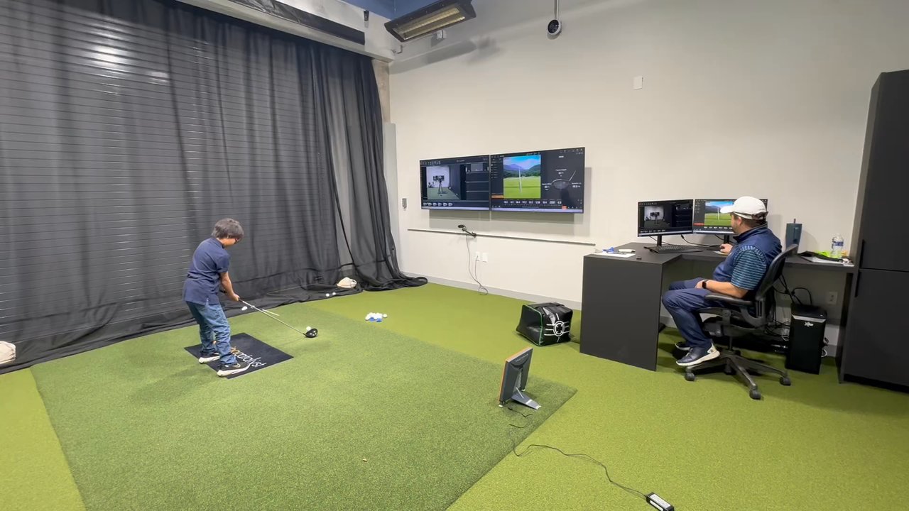 PGA Coaching Center - (Coach Ryan Hitt and our son IV swing analysis training) Private simulator trading and recordings - Golf Lessons Near Me - Frisco, Texas