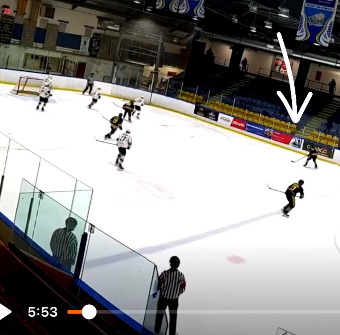 Chayse Scott's Blue Line Deception Goal. Whitby Wildcats U18 AAA