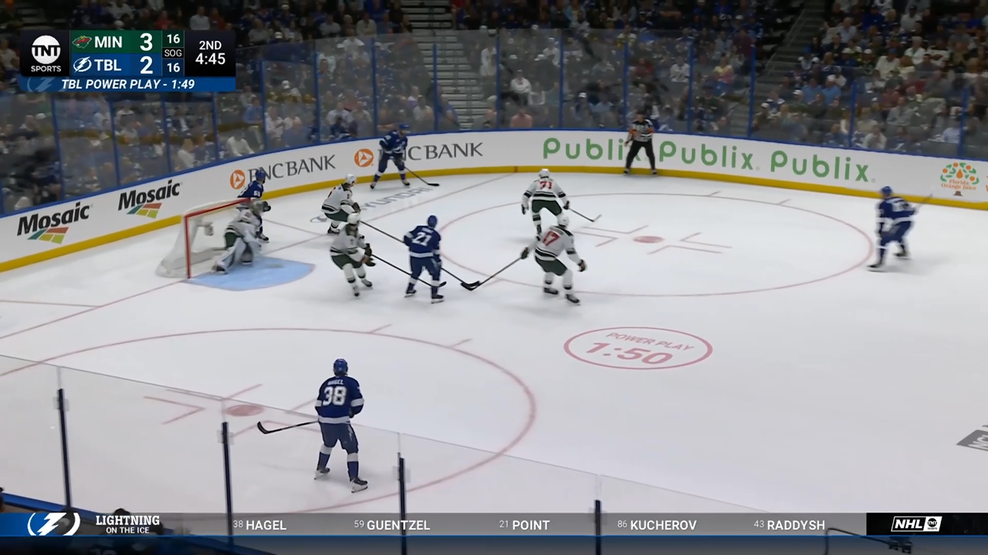 Raddysh ties it with his 20th goal of the season  · Mar 24, 2026