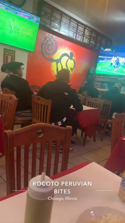 Rocoto Peruvian Bites - Tios, abuelos and dads after work watching fútbol in community. - Peruvian Near Me - Chicago, Illinois