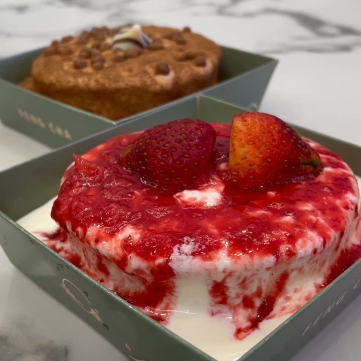 Feng Cha Teahouse - Strawberry cake - Bubble Tea Near Me - Costa Mesa, California