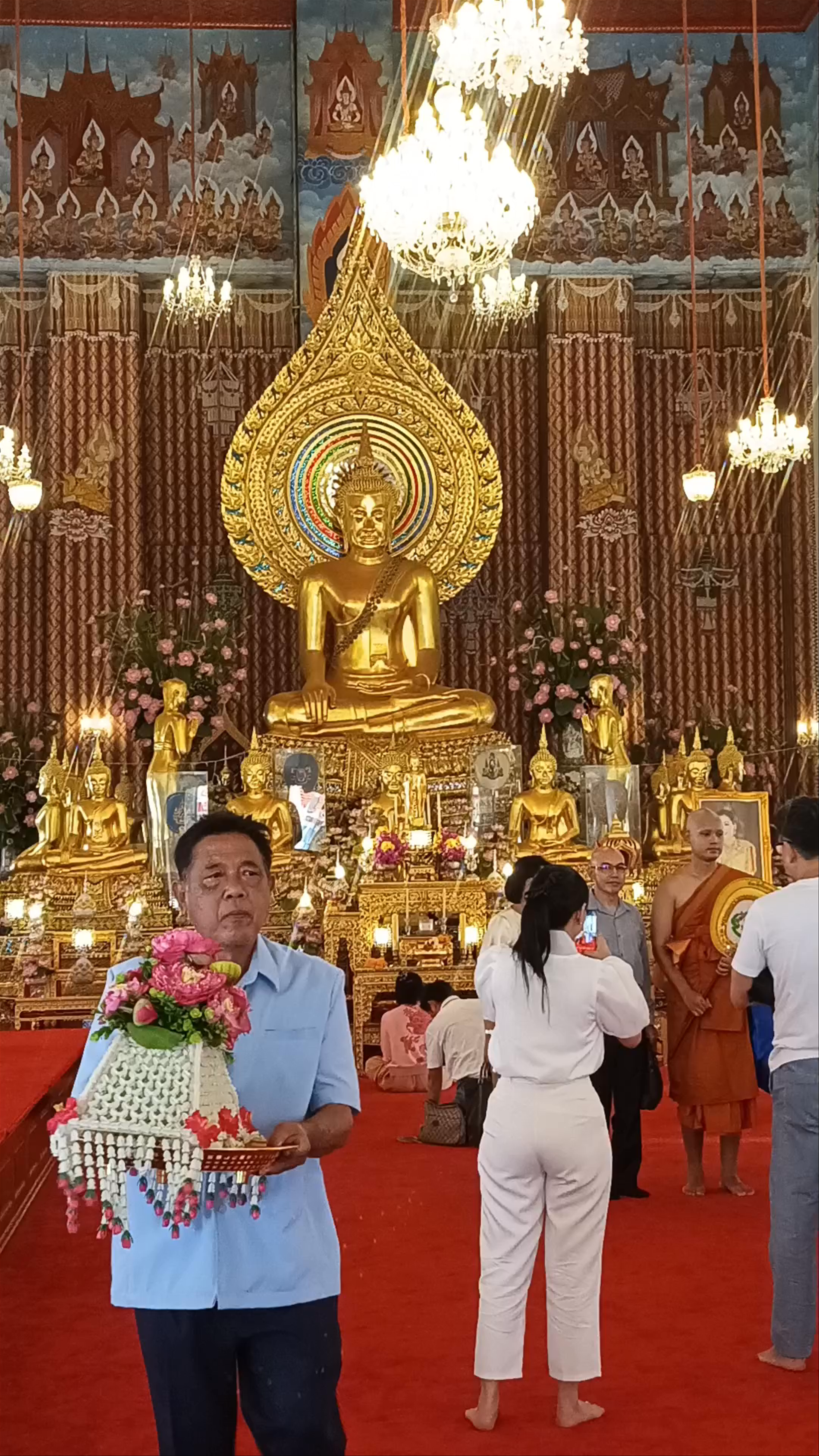 Sacred Rituals at Wat Chanasongsan in Chachoengsao, Thailand