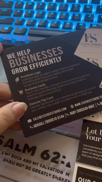 Essense Studios - Love these cards although I prefer the glossy one. Design looks amazing over all. Thank you. - Marketing Near Me