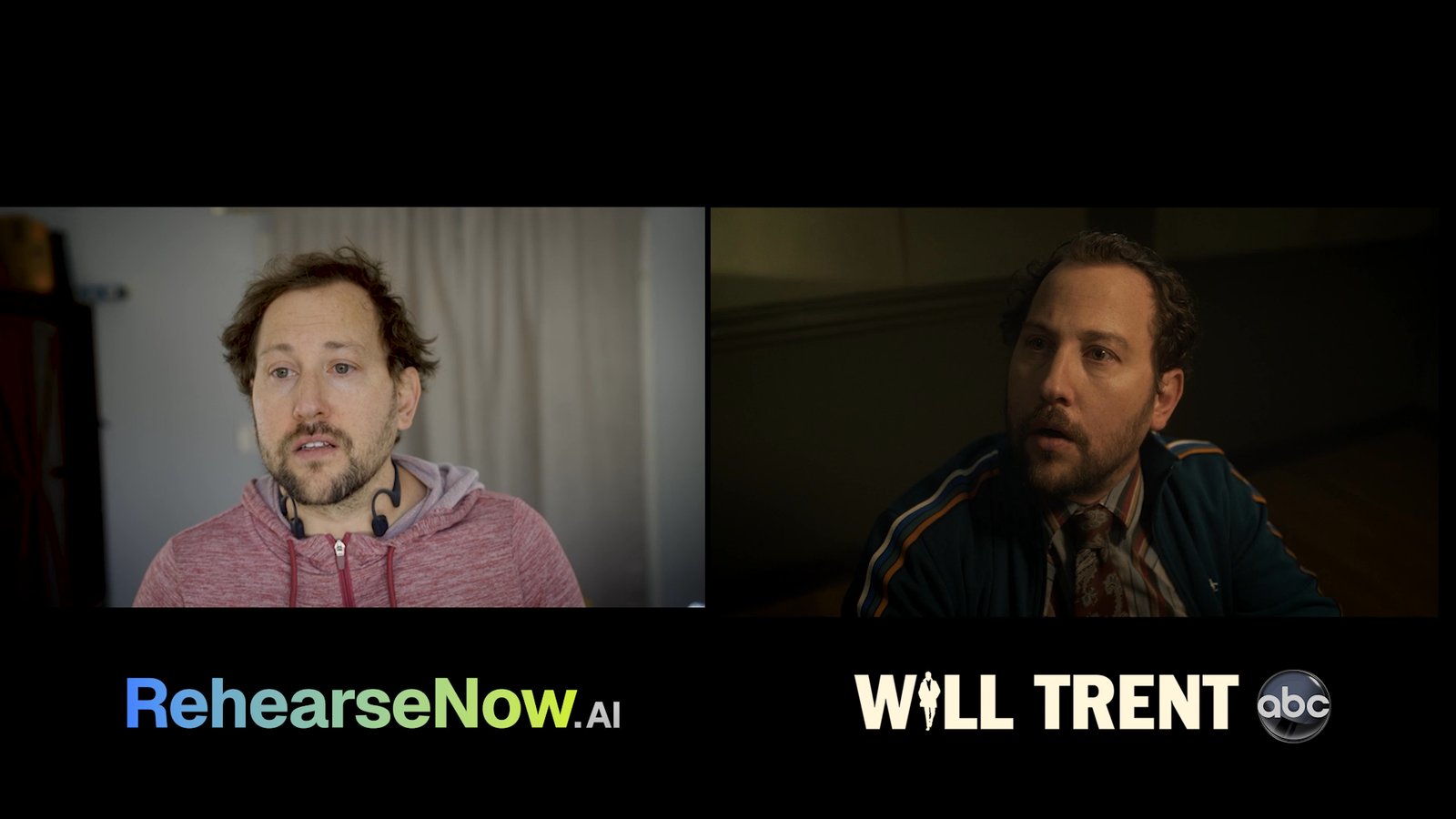 Brett Newton, RehearseNow.ai co-founder, in his Will Trent audition for ABC.