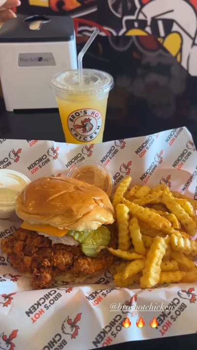 Bro’s Hot Chicken - Bros #4. Chicken Sandwich with Fries - Chicken Shop Near Me - Miami, Florida