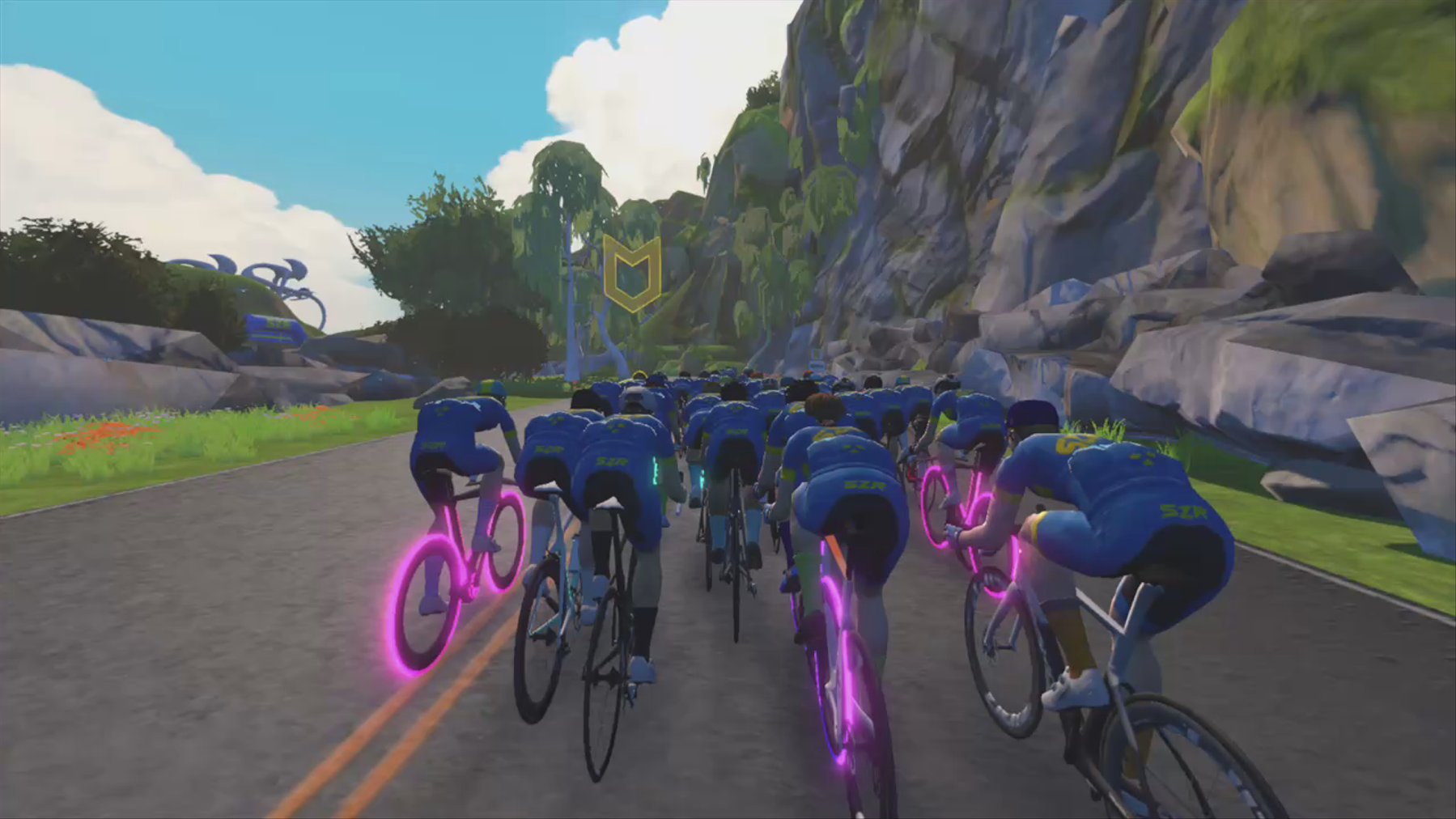 Zwift - Group Ride: SZR Early Birdies (C) on Out And Back Again in Watopia