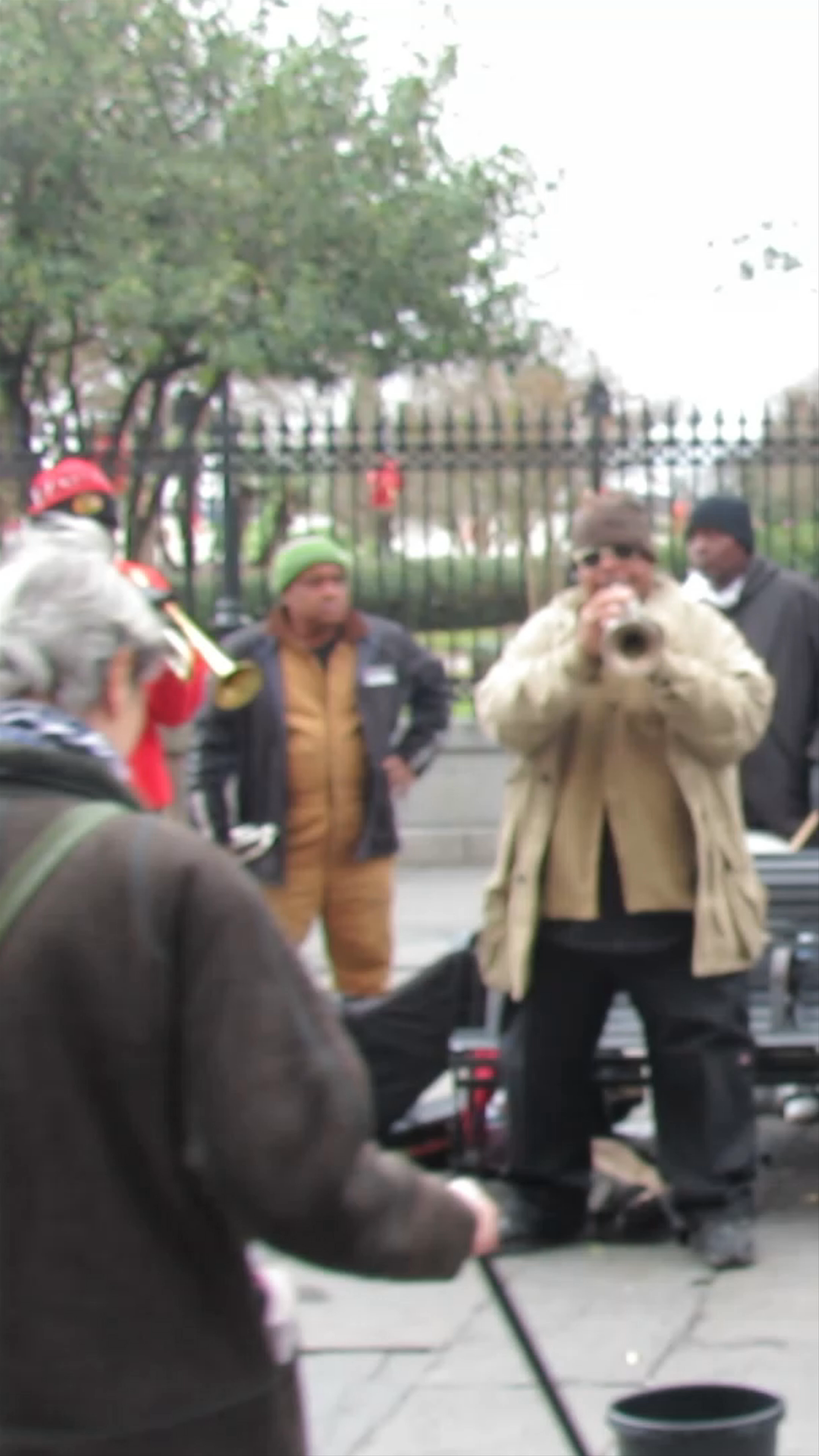 Street Jazz Band Performing Near St. Louis Cathedral, New Orleans