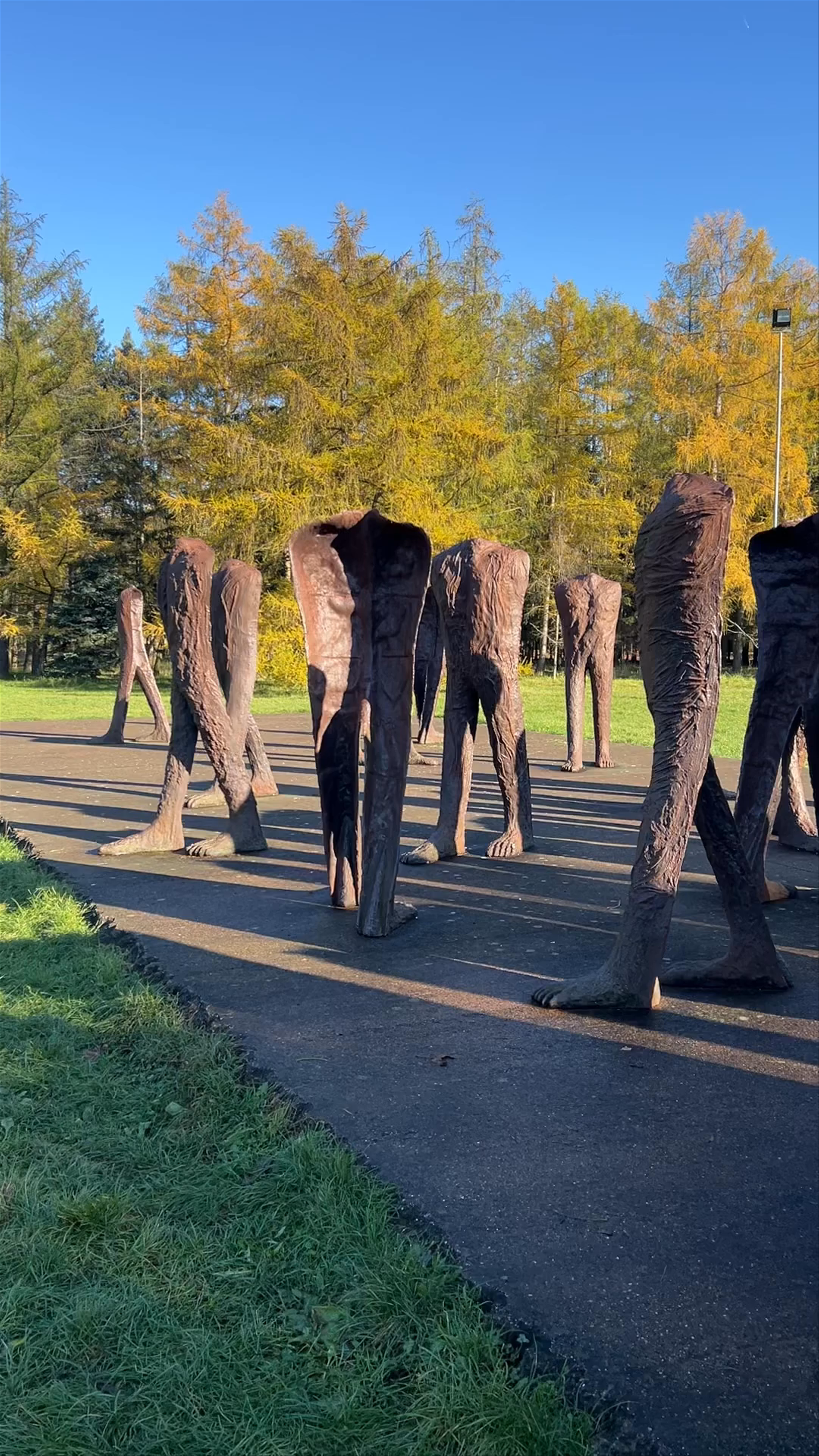 Sculptural Walk Through Autumn at Citadel Park, Poznań