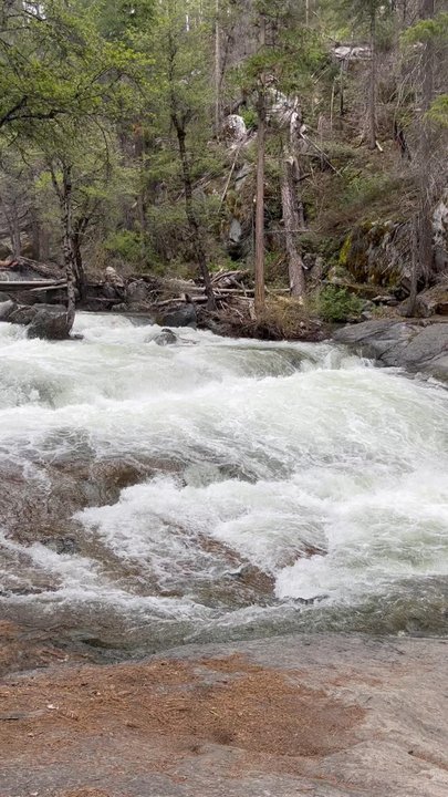 Carlon Falls Trail - Super swift water - Hiking Near Me - Groveland, California