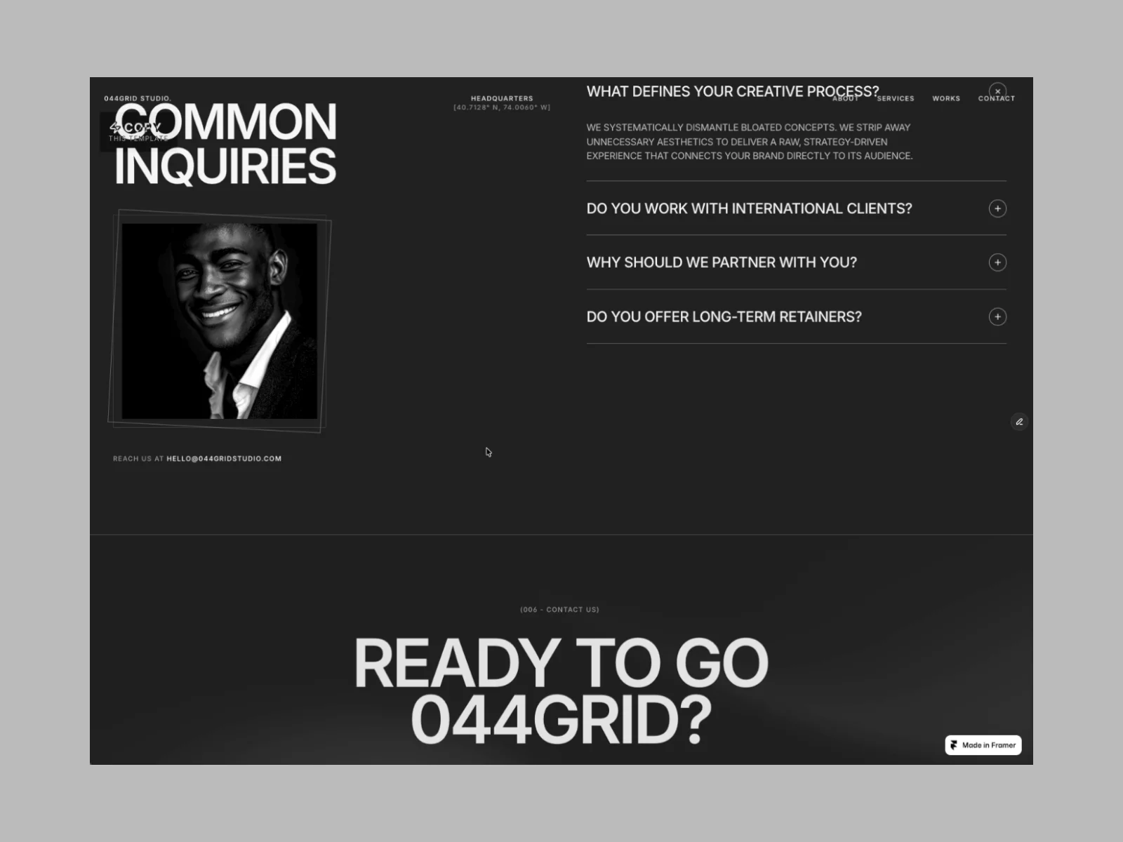 Hey, folks! Just relized a new Brutalism Agency Template! Absolutely Free to Use!Inside: 2 CMS collections (6 case studies + 4 services with detail pages)SEO Ready, Social Cards, Interactive three.js for 404 page.Swap the content and ship :)🔗 Link in a description