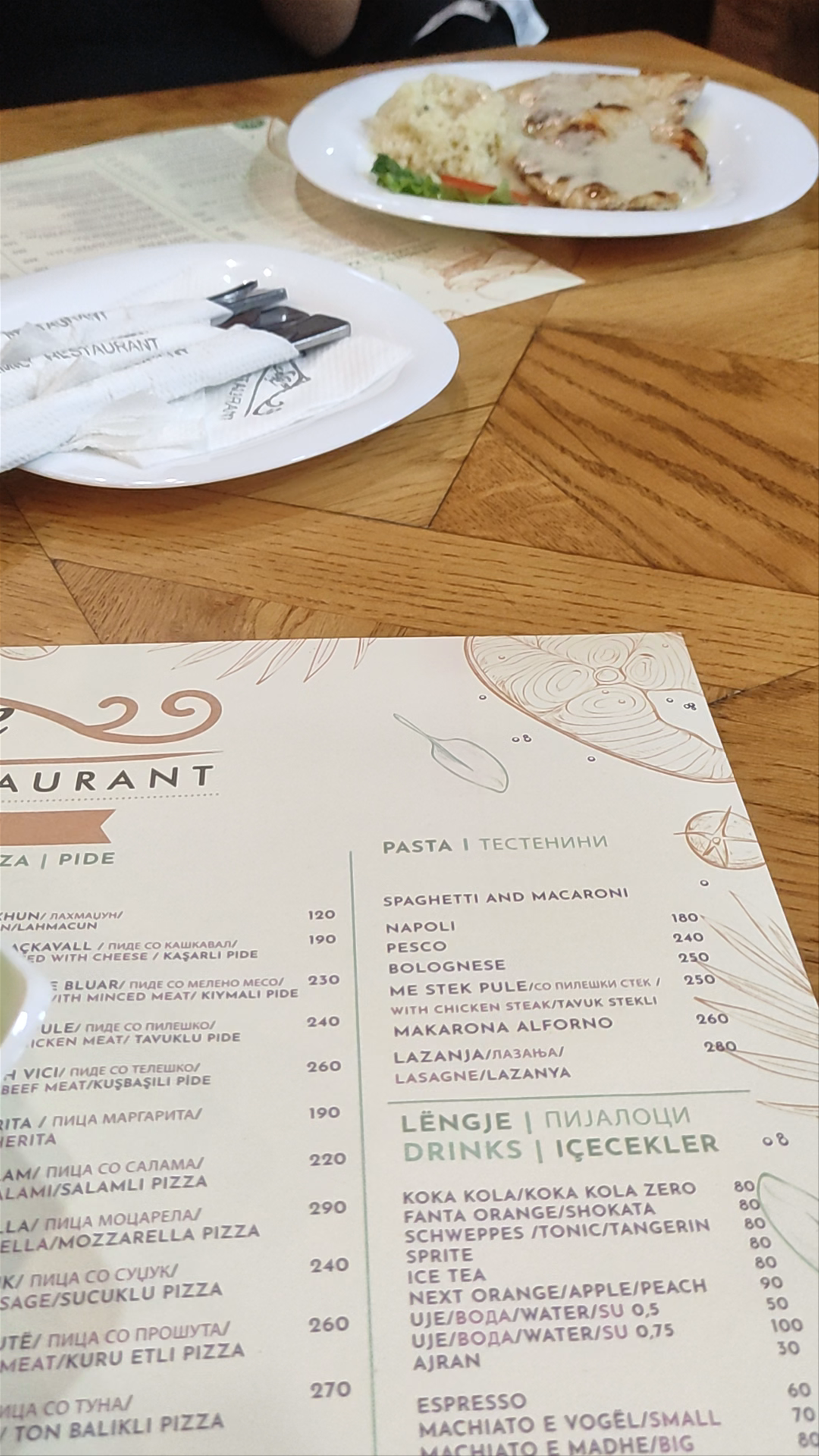 Cozy Dinner at Sac Restaurant in Bitpazarska, Skopje