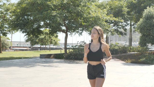 Woman jogging in the park