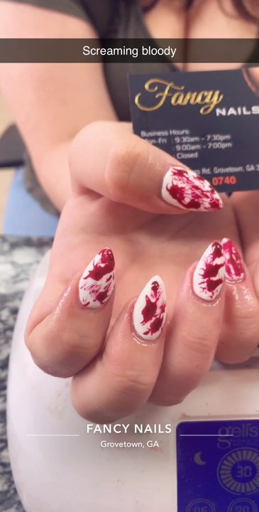 Fancy Nails - Bloody Halloween nails - Nail Salons Near Me - Grovetown, Georgia