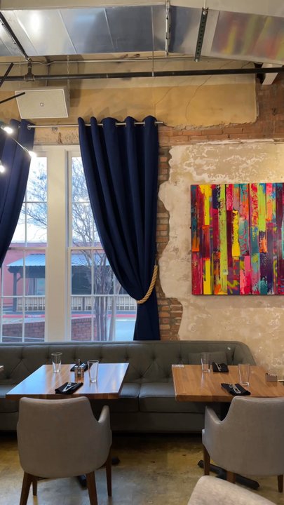 Chef's Palette - Dining area inside CANVAS Hotel - Tapas/Small Plates Near Me - Dallas, Texas