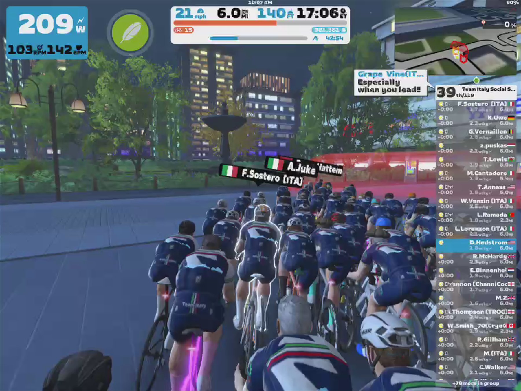 Zwift - Group Ride: Team Italy Social SUB2 Ride (D) on Sleepless City in Makuri Islands