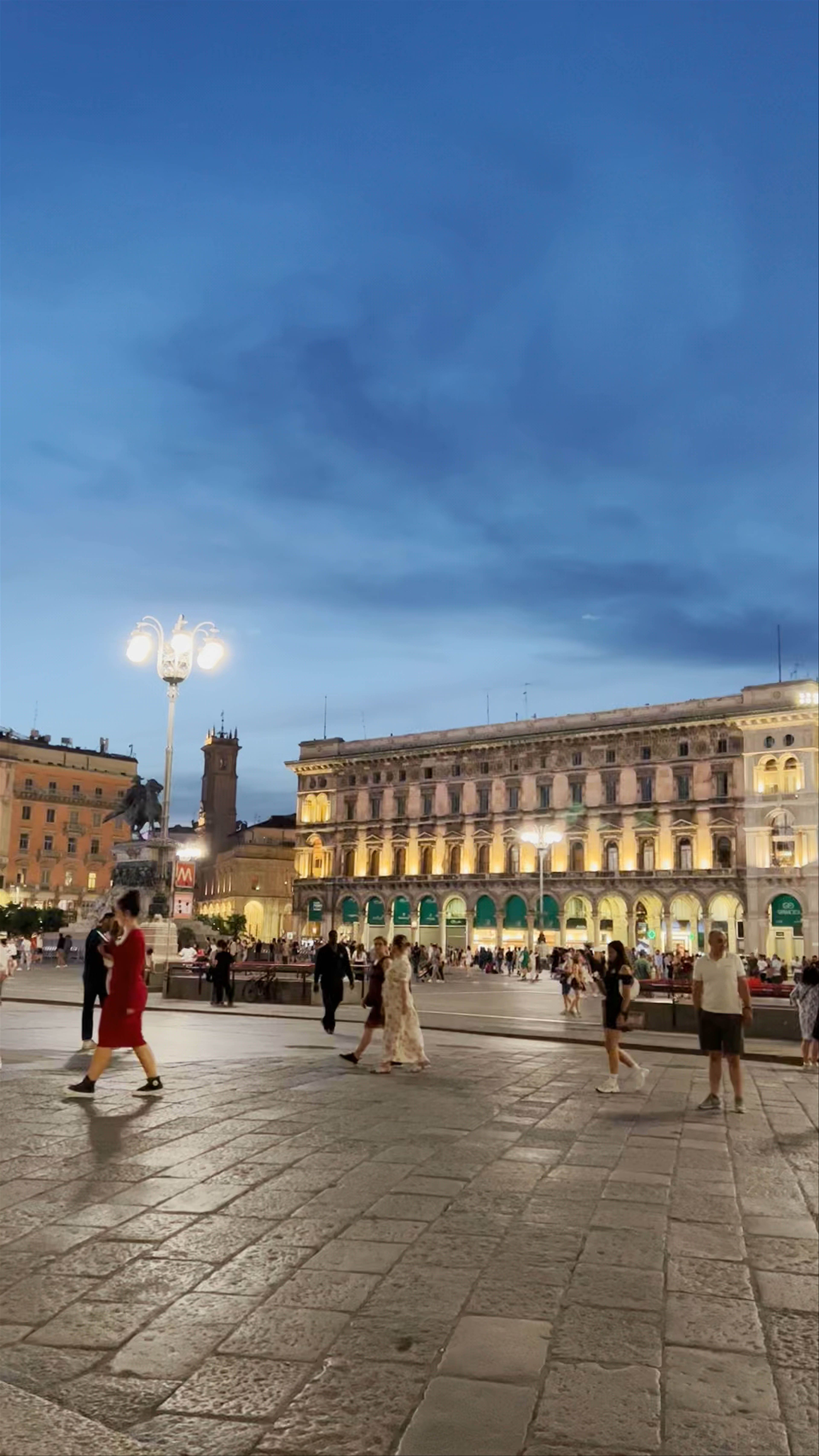 Evening Stroll at Piazza del Duomo, Milan
