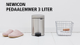 Brabantia pedaalemmer Newlcon 3 liter mineral infinite grey video - thumbnail