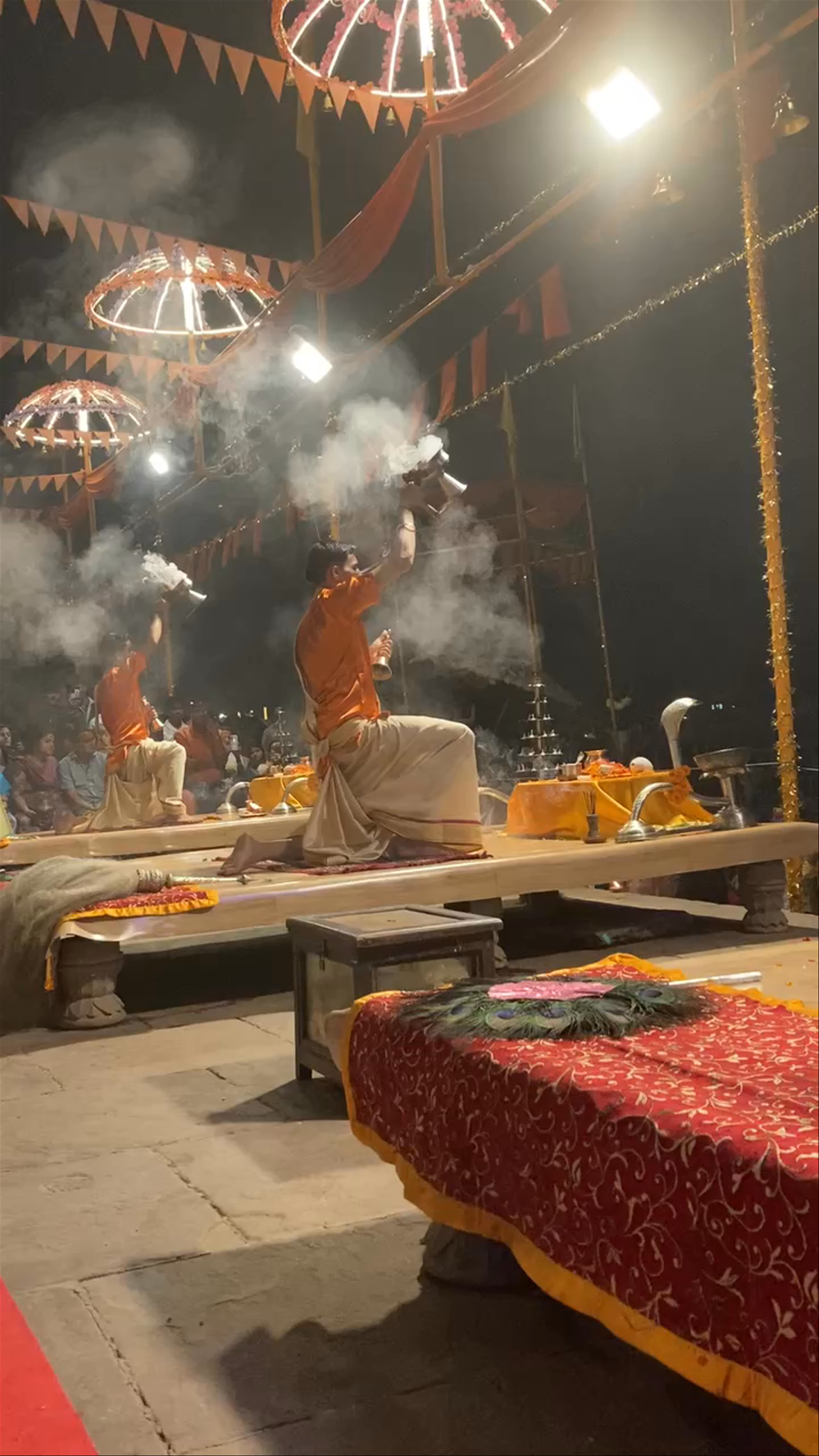 Evening Ganga Aarti Ceremony at Dashashwamedh Ghat, Varanasi