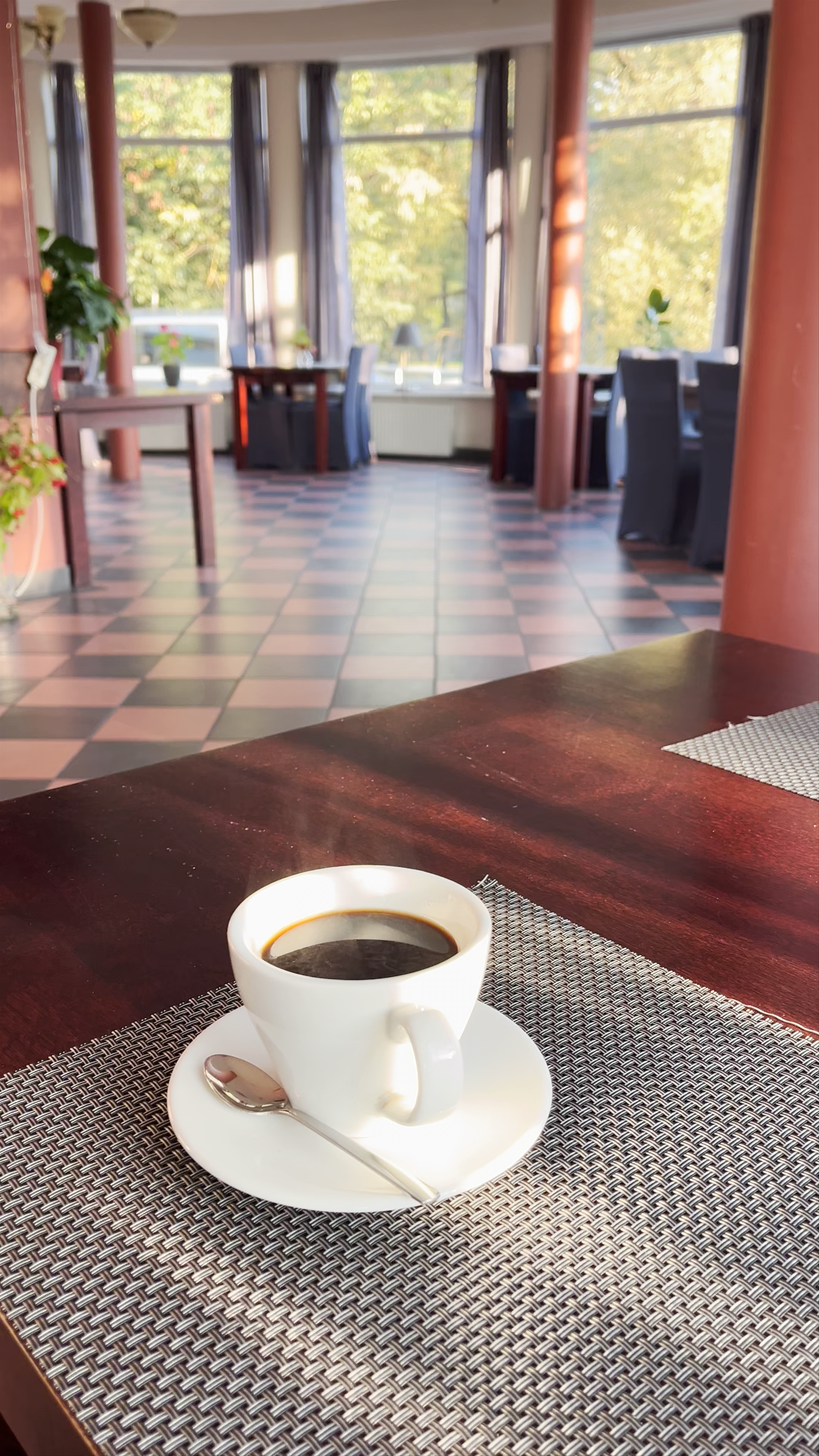 Cozy Morning Coffee at Restorāns ROZALIJA in Rēzekne, Latvia