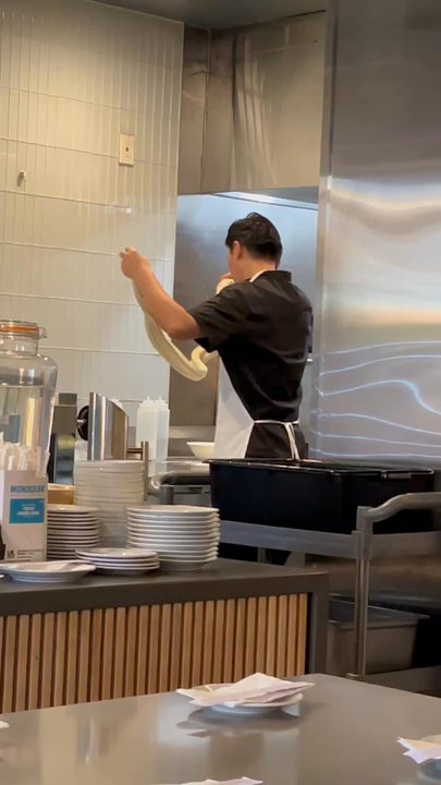 Noodos  - noodles being made fresh - Chinese Near Me - Rancho Cucamonga, California