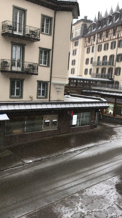 Mont Cervin Palace - Snow outside our hotel room. - Hotels Near Me - Zermatt, VS