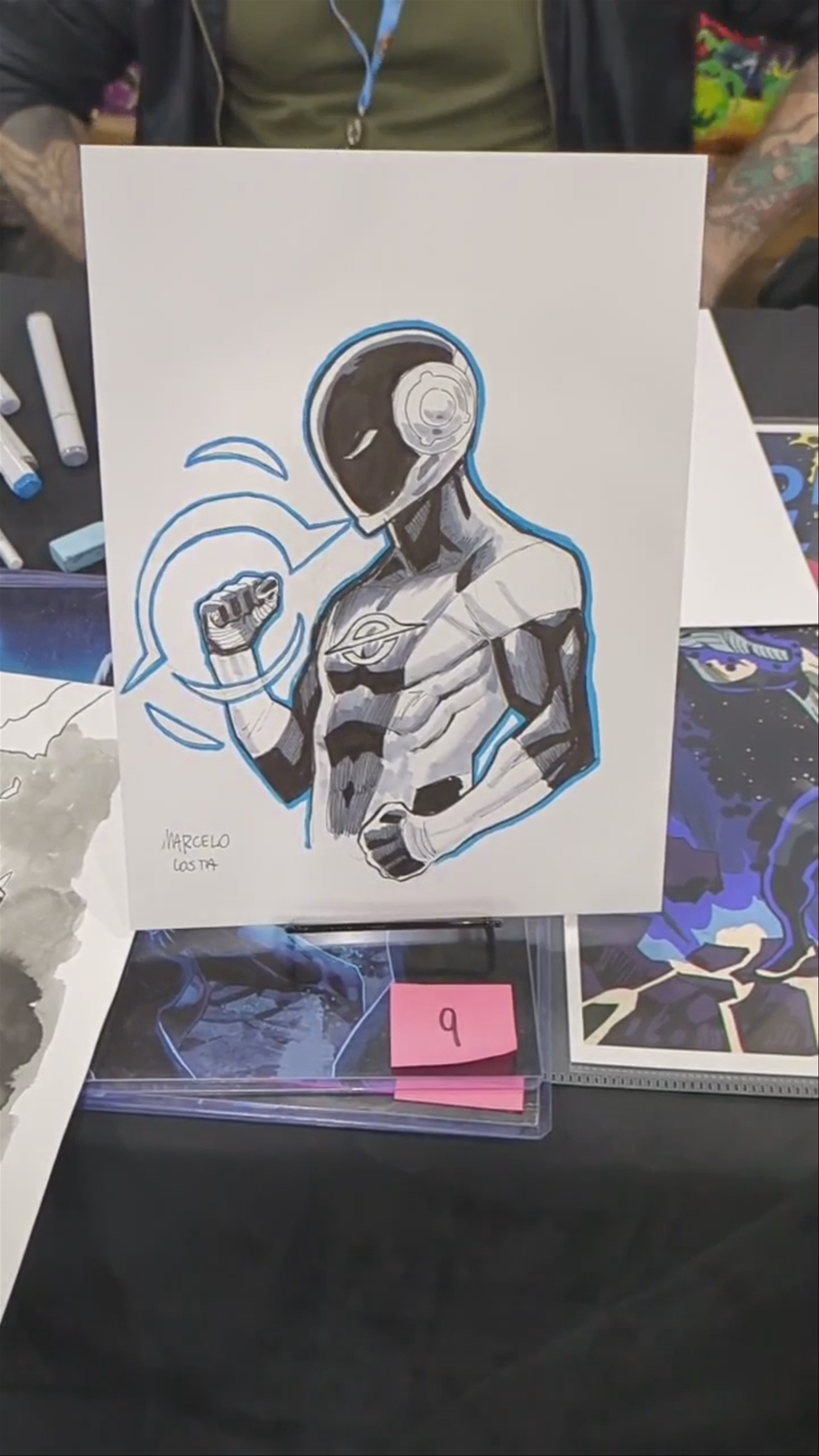 MARCELO COSTA LIVE FROM NYCC ‘24 🗽Marcelo Costa Radiant Black Sketch Black Light-1